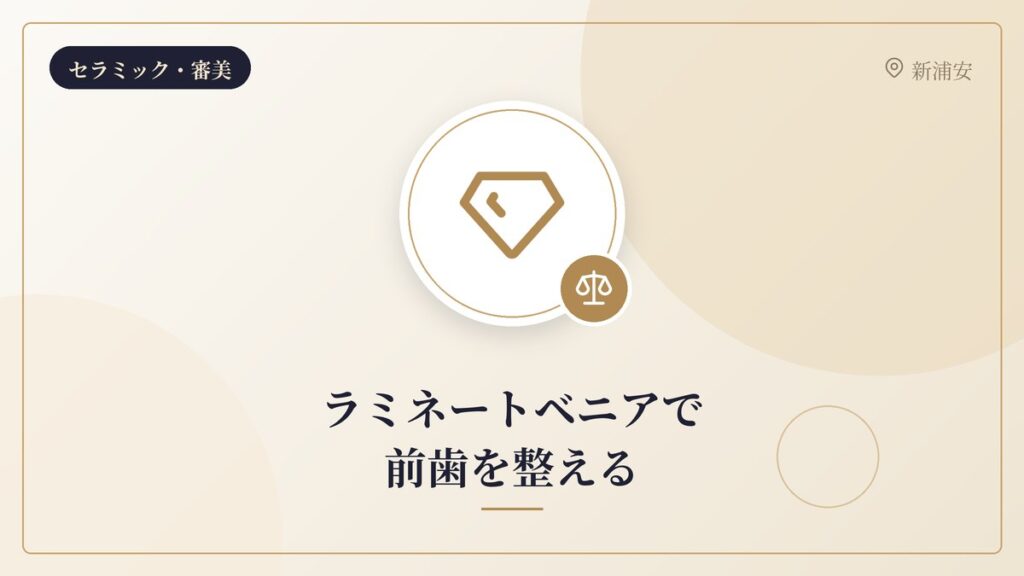 ラミネートベニアで前歯を整える