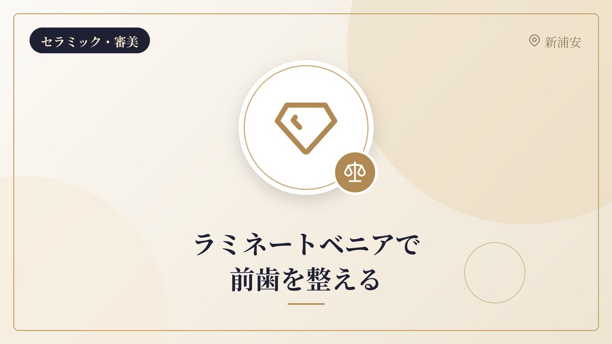ラミネートベニアで前歯を整える