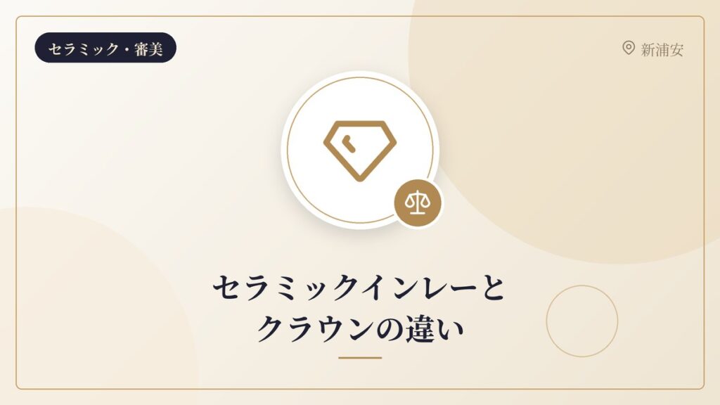 セラミックインレーとクラウンの違い