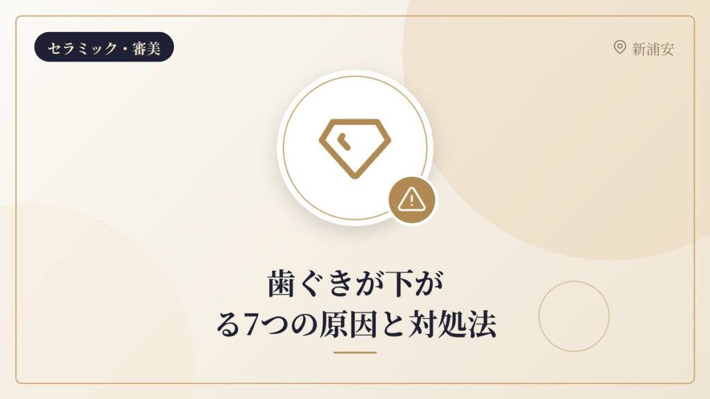 歯ぐきが下がる7つの原因と対処法
